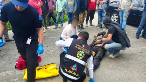 Policía municipal de Tlaxcala atiende accidente vial y asegura a presunto responsable 