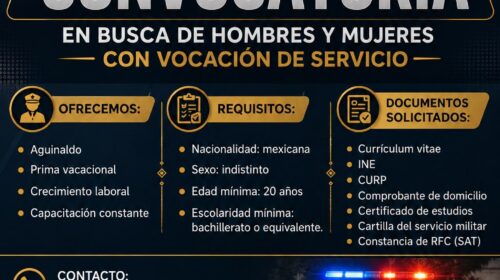 Abre Comisaría de Seguridad Pública de Tetlanohcan convocatoria para personal operativo y monitorista de C2