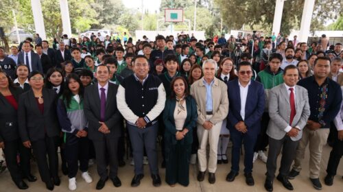 Inaugura Lorena Cuéllar nueva techumbre del CECyTE Tlachco; destacan inversión en educación como motor de oportunidades para la juventud
