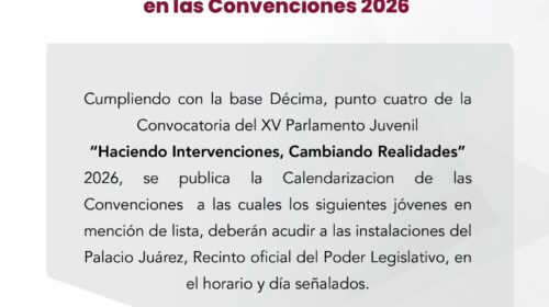 Da inicio proceso de selección de diputadas y diputados juveniles para integrar el XV Parlamento Juvenil 2026