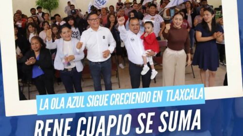 ¡La ola azul sigue creciendo en Tlaxcala! El Arq. René Cuapio se suma en #Tetlanohcan y el movimiento alcanza 336 registros