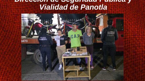 Coordinación entre corporaciones permite detención de tres personas en Panotla