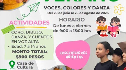 Invita Ayuntamiento de San Pablo del Monte al curso de verano “Voces, Colores y Danza”