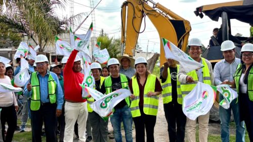 Autoridades de SPM inician obra de red de drenaje en San Sebastián Xolalpan