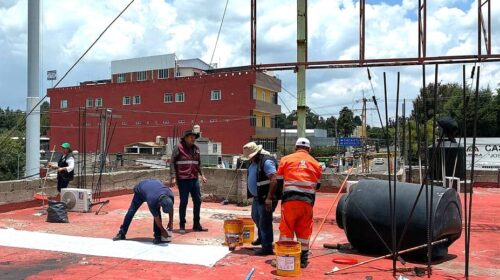 Ayuntamiento de Tlaxcala realiza trabajo de impermeabilización en la Unidad de Bienestar para tu Salud