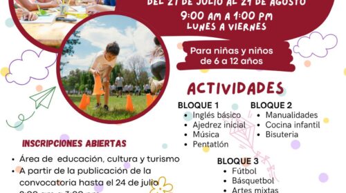 ¡Atención papás! #Panotla lanza Curso de Verano 2026 con deportes, inglés, cocina y muchas actividades más