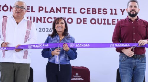 Gobierno estatal fortalece el desarrollo de Quilehtla con nuevo plantel de bachillerato y vialidad