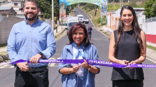 Entrega gobernadora obras que mejoran la movilidad en Xaltocan y Muñoz de Domingo Arenas