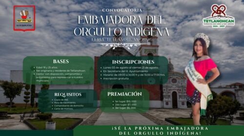 Tetlanohcan abre convocatoria para elegir a la Embajadora del Orgullo Indígena 2026