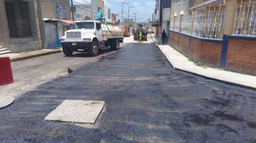 Avanza a su etapa final la rehabilitación de la calle 16 de Septiembre en Cuahuixmatlac Chiautempan