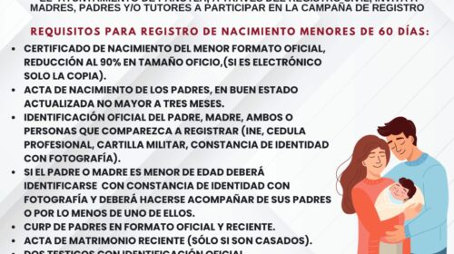 Campaña de Registro Civil 2026: Ayuntamiento de Panotla invita al Registro gratuito de nacimiento para niñas y niños