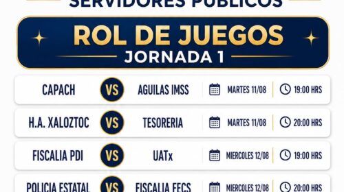16 equipos se suman a la Liga Municipal de Fútbol de Servidores Públicos que impulsa el ayuntamiento de Tlaxcala