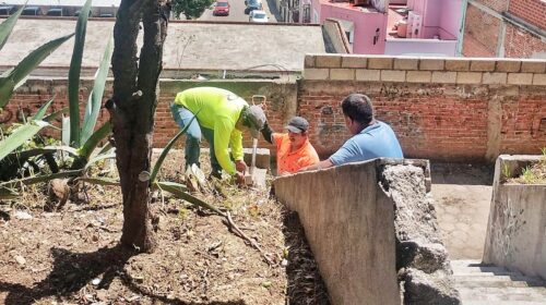 Ayuntamiento de Tlaxcala trabaja en la recuperación de las escalinatas de la prolongación 20 de noviembre 
