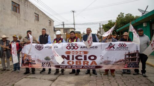 ​Da gobierno municipal banderazo a dos obras de pavimentación en la comunidad de José María Morelos en Apizaco