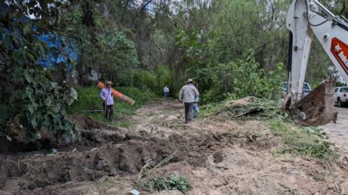 Conagua y ejidatarios delimitan zona federal y cauce natural en Panotla