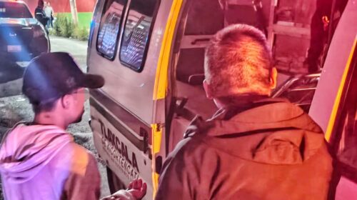 Elementos policiales y de protección civil de la capital brindaron atención inmediata a joven agredido con arma blanca