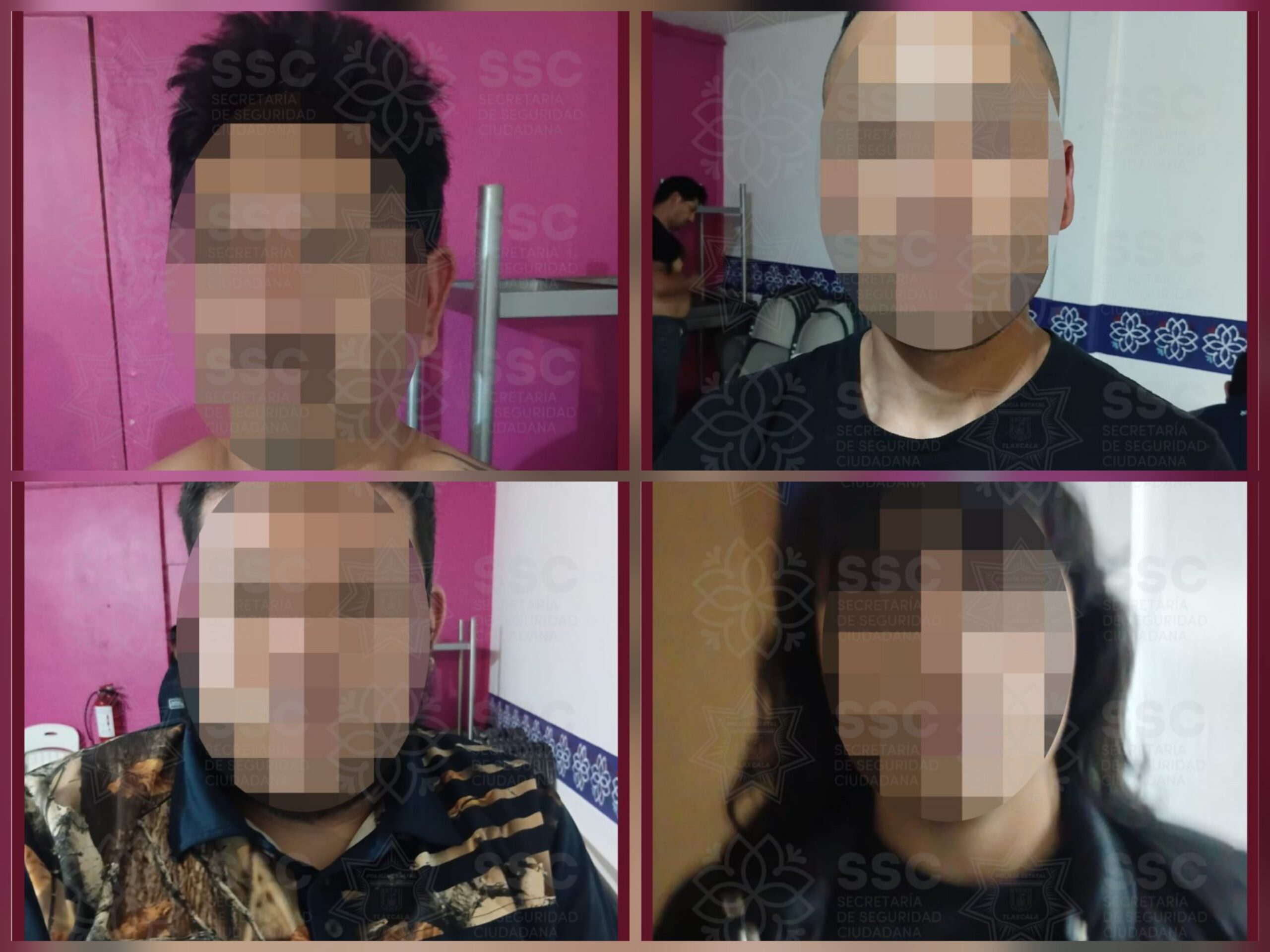 Detiene SSC a cuatro personas por portación ilegal de un arma de fuego en Apizaco