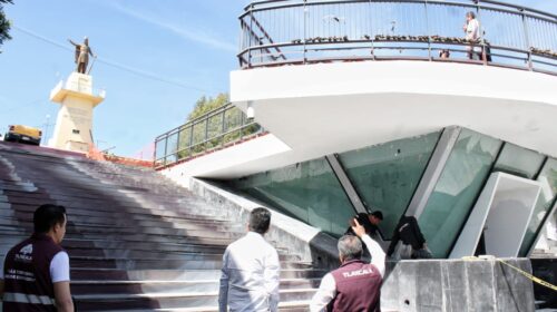Avanzan trabajos de rehabilitación en las Escalinatas, un espacio emblemático de Tlaxcala capital 