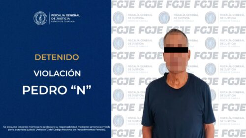 Aprehendido FGJE a hombre por violación