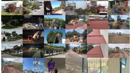 En Tlaxco, los servicios municipales no se detienen, labores de limpieza, mejora en alumbrado y caminos, entre ellos