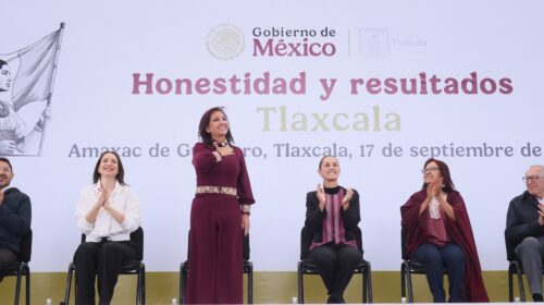 “Puede confiar en Tlaxcala”: Cuéllar destaca gobernabilidad y unidad durante informe de Sheinbaum 