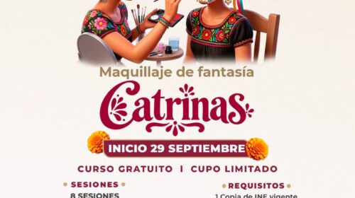 Invita ayuntamiento de Tlaxcala a la capacitación gratuita sobre maquillaje de catrinas