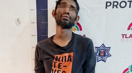 Policía municipal de Tlaxcala detiene a masculino por alteración del orden y señalamiento por presunto allanamiento 