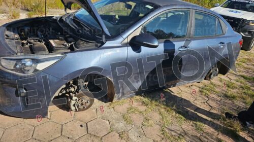 ¡Secuestro exprés en Tlaxcala! Golpean a conductor, le roban su Kia y horas después aparece ¡sin las cuatro llantas!