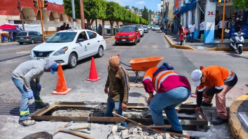 Ayuntamiento de Tlaxcala mejora condiciones de movilidad en calle Miguel Lira y Ortega del centro histórico 