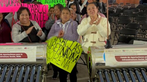 Agradecen respaldo de gobernadora por entrega de calentadores solares a familias de SPM
