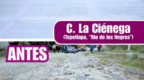 Compromiso cumplido: Blanca Angulo renueva la calle La Ciénega en Tepetlapa