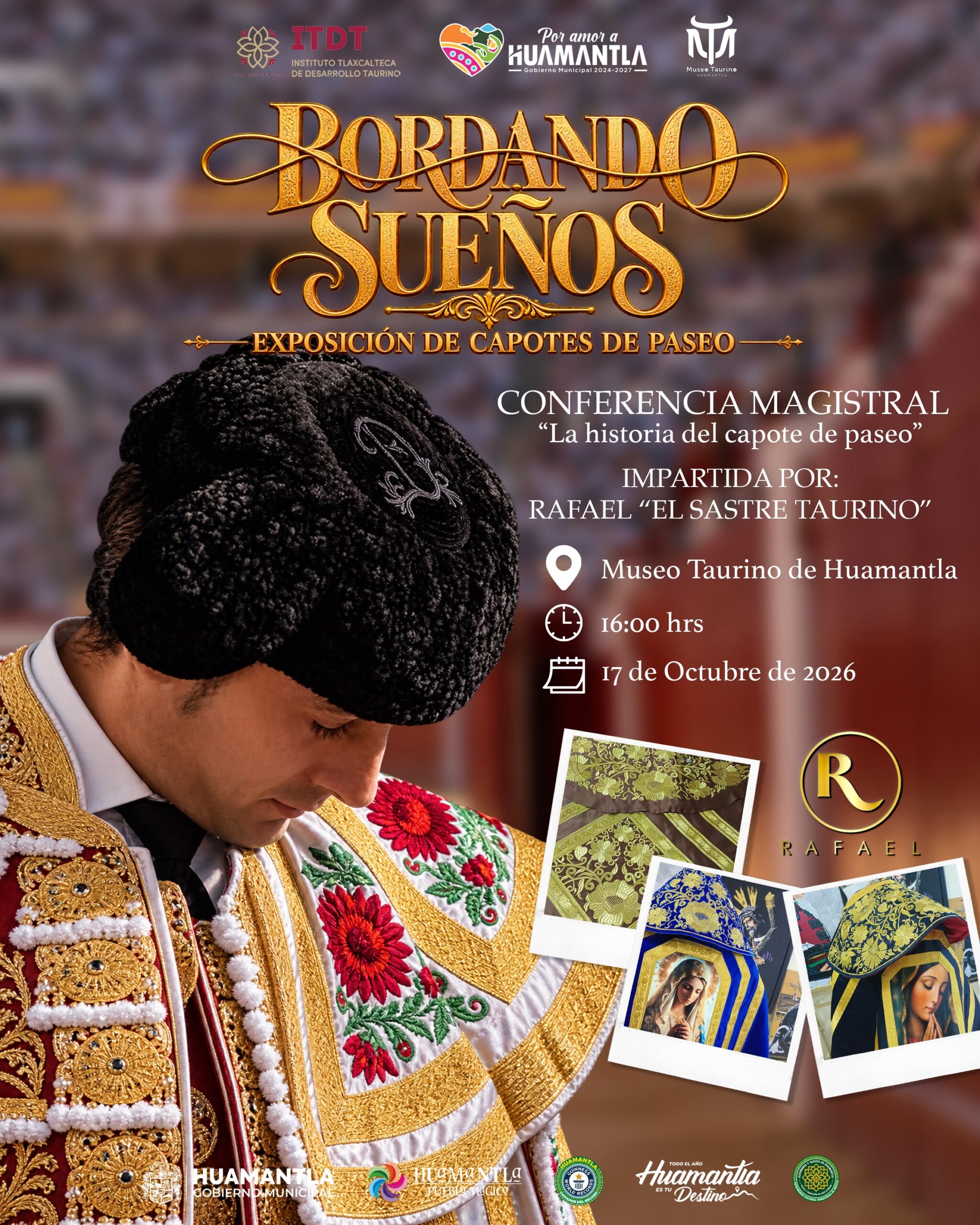 Exposición de capotes de paseo “Bordando Sueños” y conferencia magistral “La Historia del Capote de Paseo” llegan al museo taurino de Huamantla