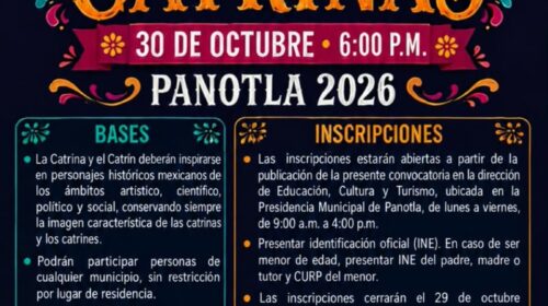 Panotla invita a participar en el Concurso de Catrinas y Catrines 2026