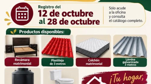 Gobierno de Tetlanohcan abre registro para el Programa de Materiales a Bajo Costo