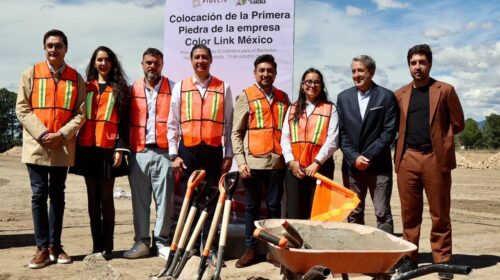 Colocan primera piedra de empresa que operará en el Polo de Desarrollo de Huamantla