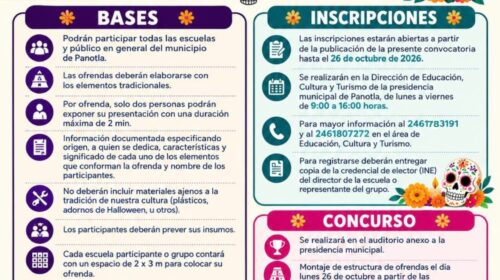 Panotla convoca al Concurso de Ofrendas 2026 para preservar las tradiciones mexicanas