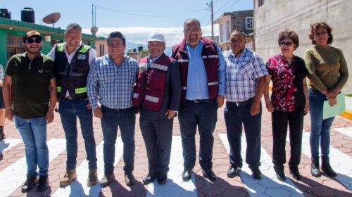 Entrega gobierno municipal de Apizaco dos obras de pavimentación en la calle Ejido de la comunidad José María Morelos