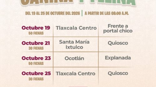 Se suma ayuntamiento de Tlaxcala a la Caravana de salud estatal con campaña de esterilización y vacunación para perros y gatos