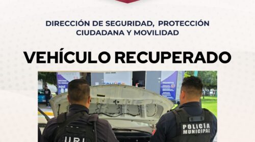 Policía de la capital detecta y asegura vehículo con reporte de robo vigente en Puebla 