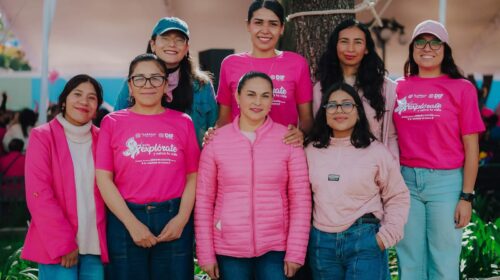 ¡Tlaxco se suma a la Caminata Rosa! Diana Torrejón acompaña al DIF Estatal en la lucha contra el cáncer de mama
