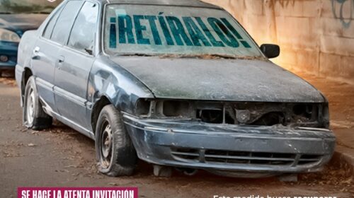 Para lograr calles más libres y seguras el ayuntamiento de Tlaxcala retirará vehículos abandonados 